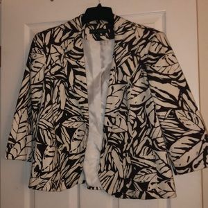 Leaf print Blazer